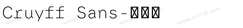 Cruyff Sans字体转换